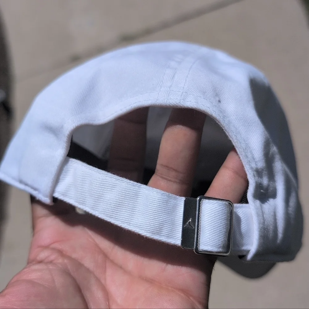 White Jordan Cap with Red Paris Embroidery NWOT